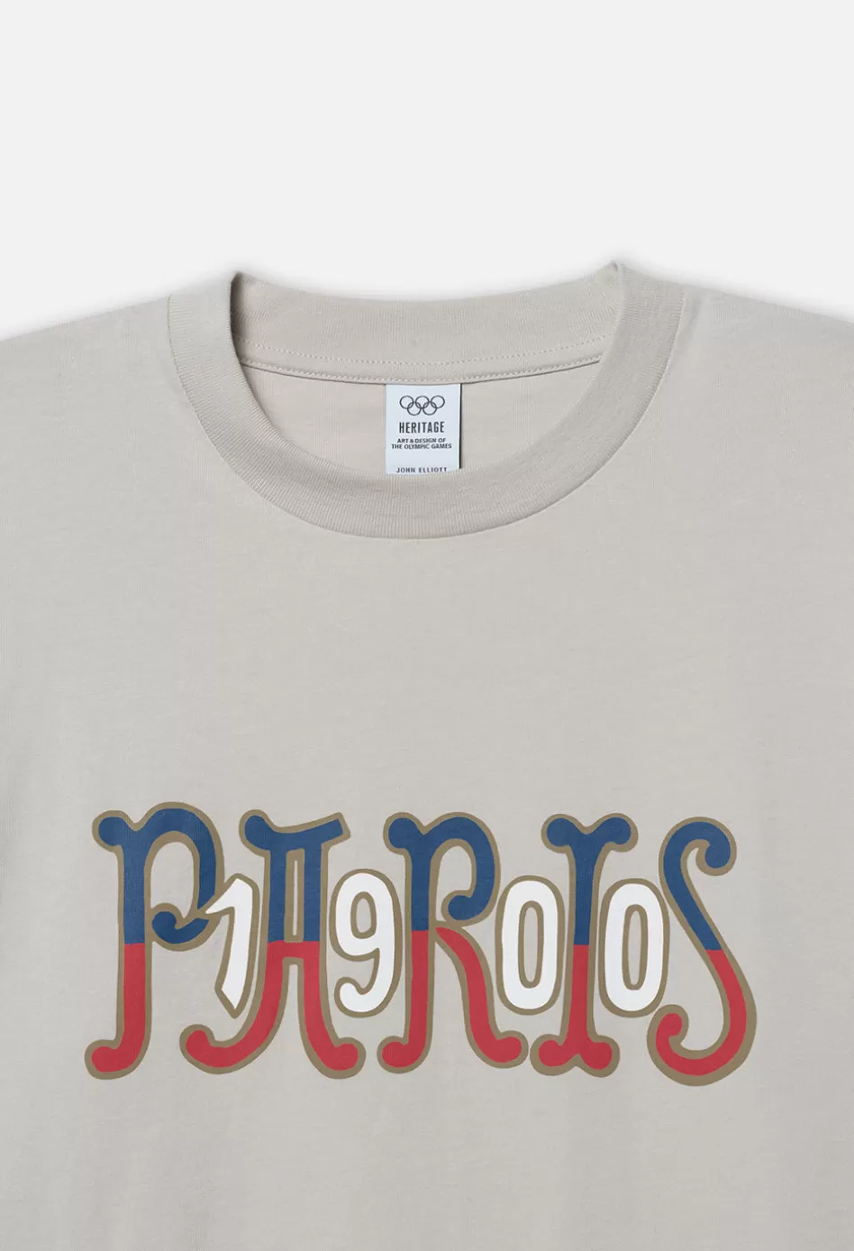 Online JOHN ELLIOTT x Olympic Heritage Paris University Tee Grey