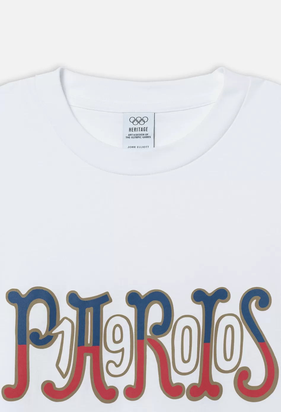 Discount JOHN ELLIOTT x Olympic Heritage Paris University Tee White