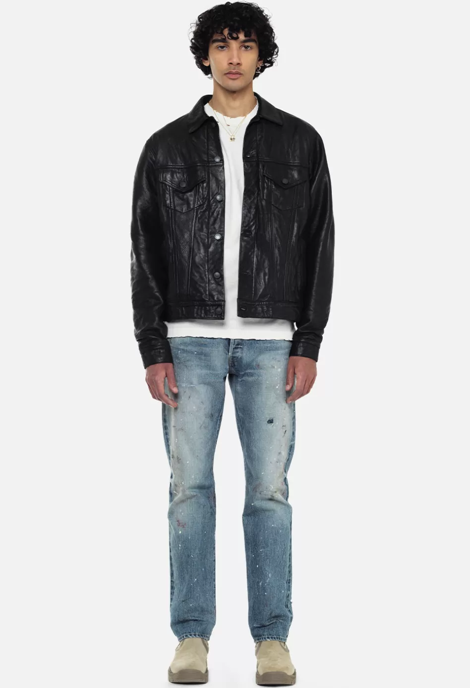 Flash Sale JOHN ELLIOTT Leather Thumper Jacket Type III Black