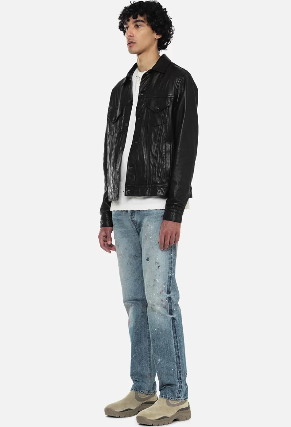 Flash Sale JOHN ELLIOTT Leather Thumper Jacket Type III Black