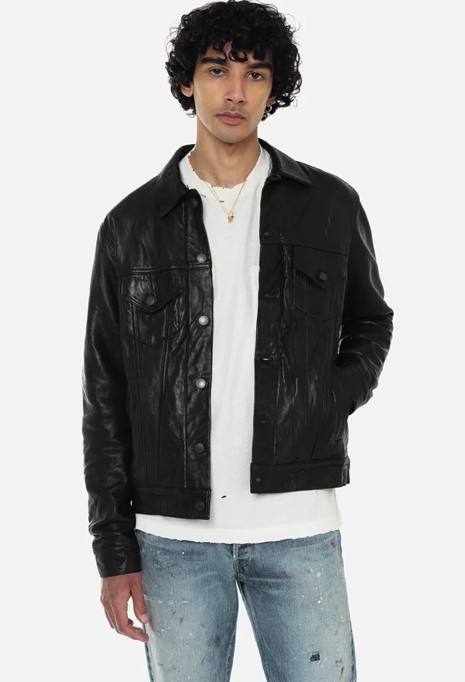 Flash Sale JOHN ELLIOTT Leather Thumper Jacket Type III Black