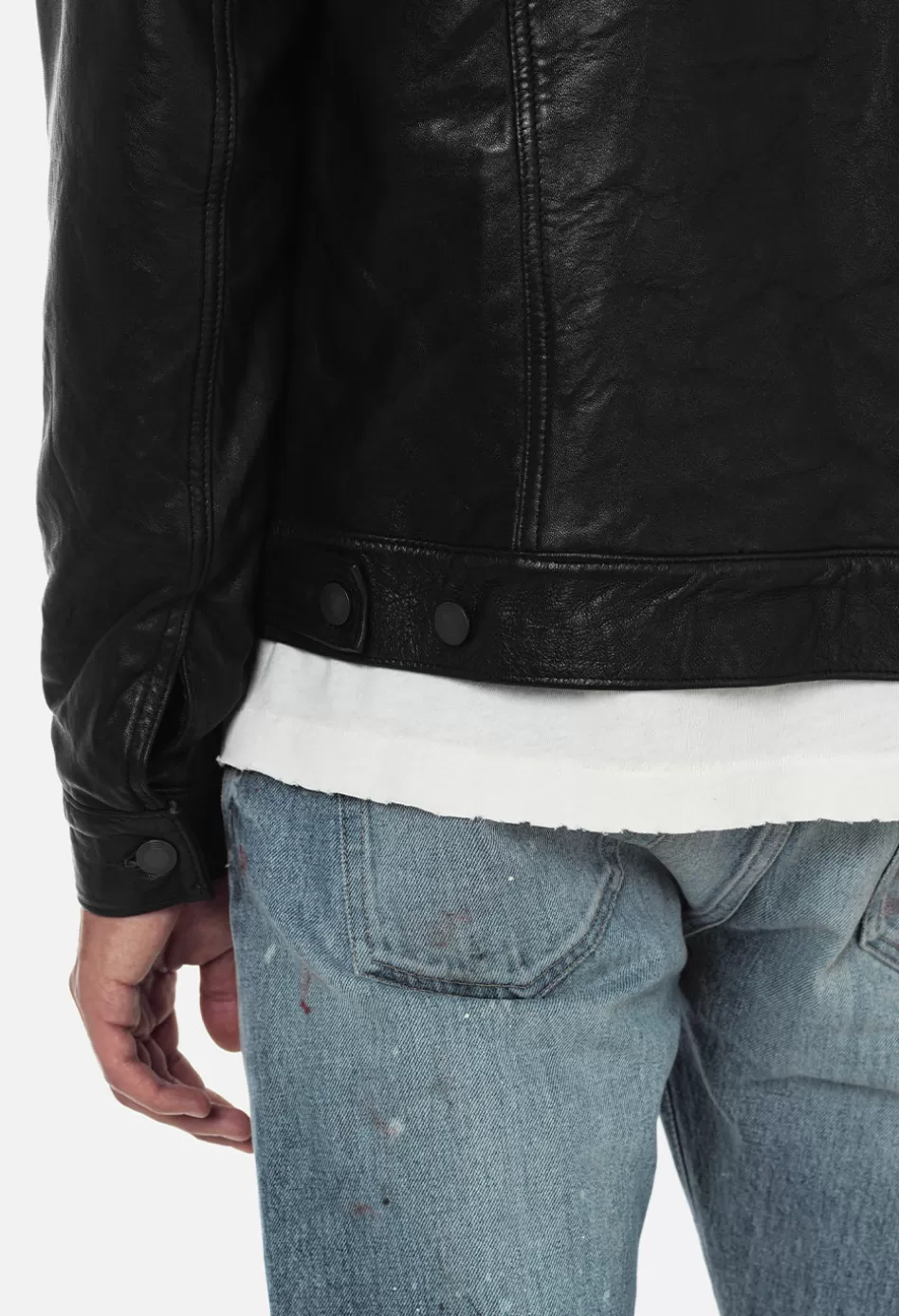 Flash Sale JOHN ELLIOTT Leather Thumper Jacket Type III Black