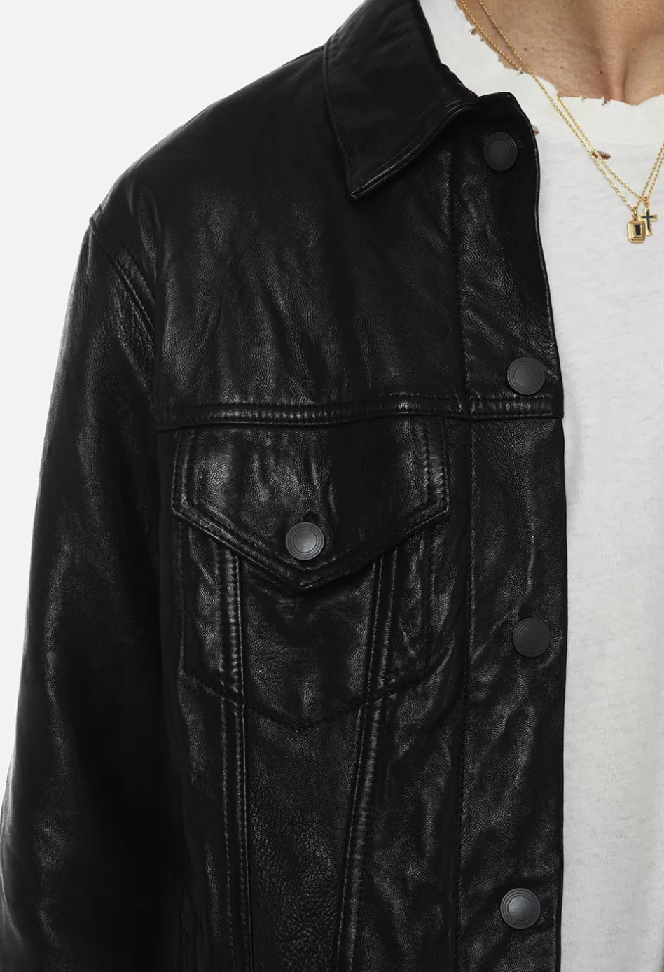 Flash Sale JOHN ELLIOTT Leather Thumper Jacket Type III Black