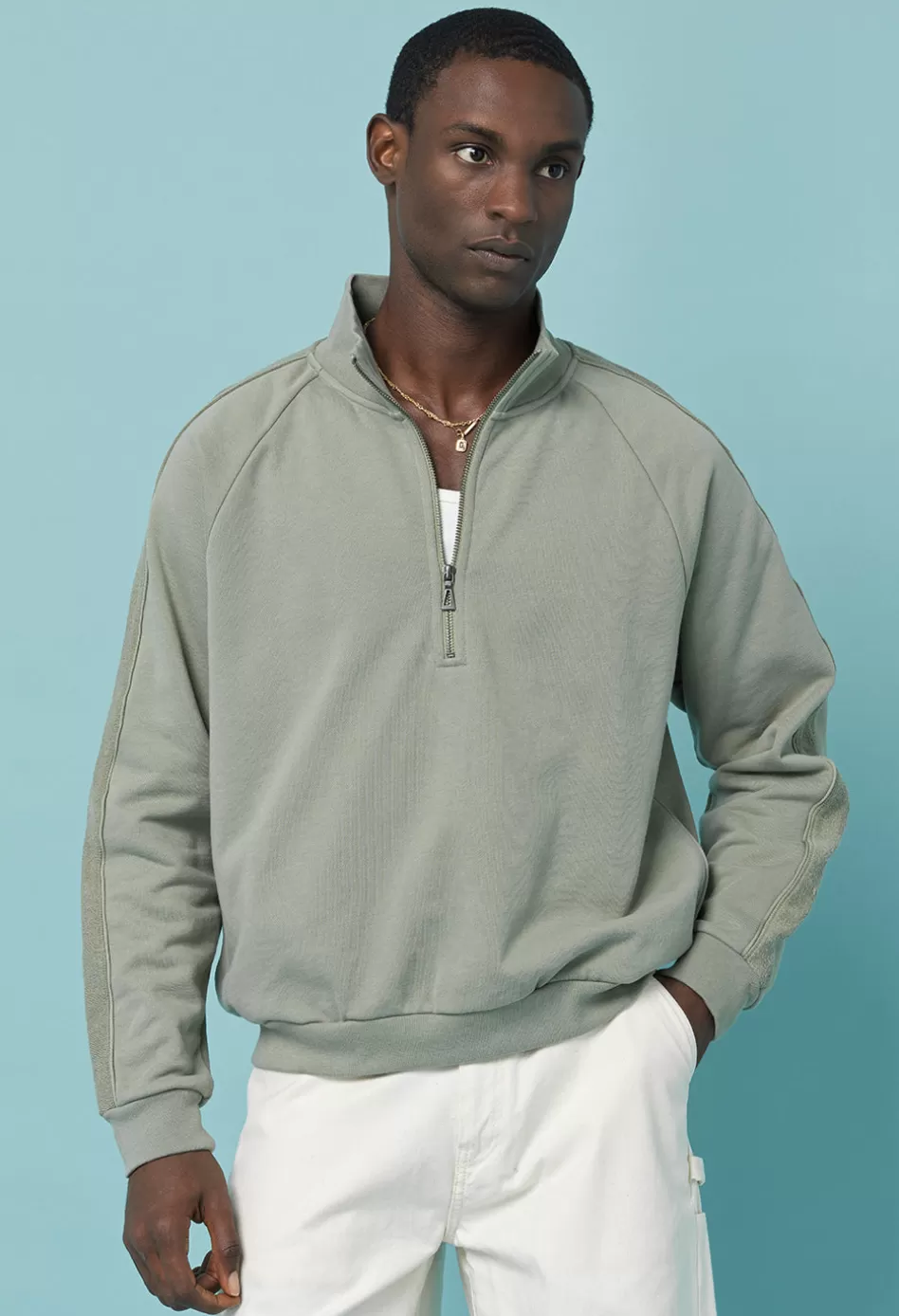 Flash Sale JOHN ELLIOTT Munich Half Zip Sage