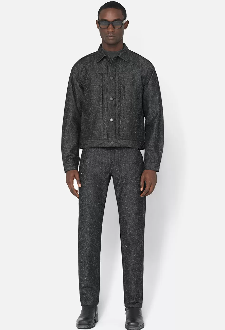 Store JOHN ELLIOTT Silk Noil Cropped Thumper Jacket Type II RawBlack