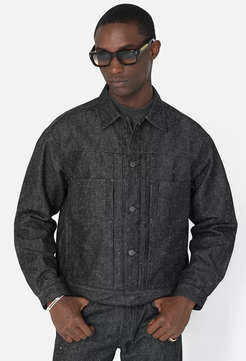 Store JOHN ELLIOTT Silk Noil Cropped Thumper Jacket Type II RawBlack