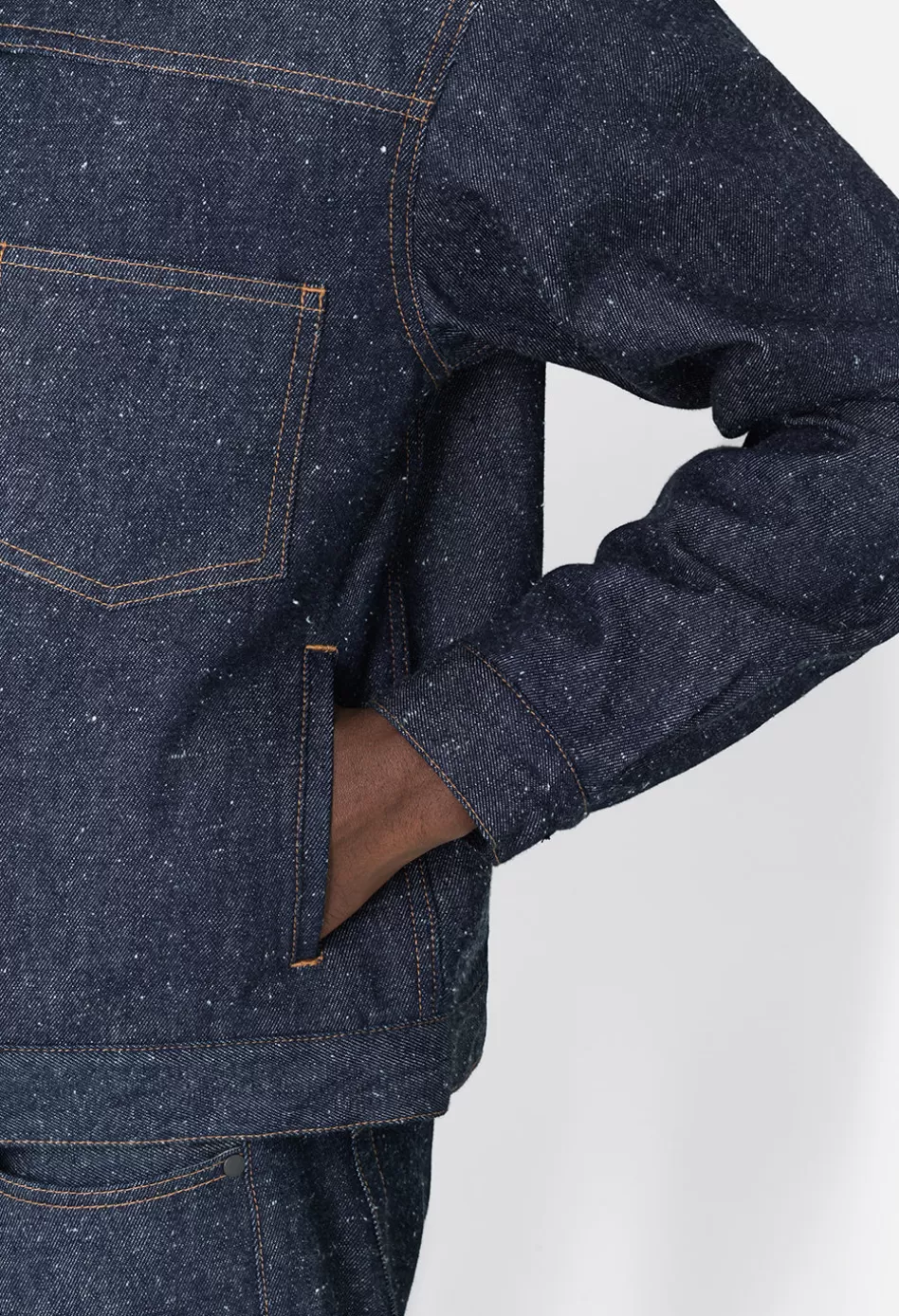 Hot JOHN ELLIOTT Silk Noil Cropped Thumper Jacket Type II RawIndigo