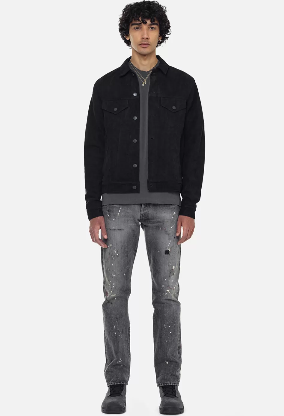 Clearance JOHN ELLIOTT Suede Thumper Jacket Type III Black