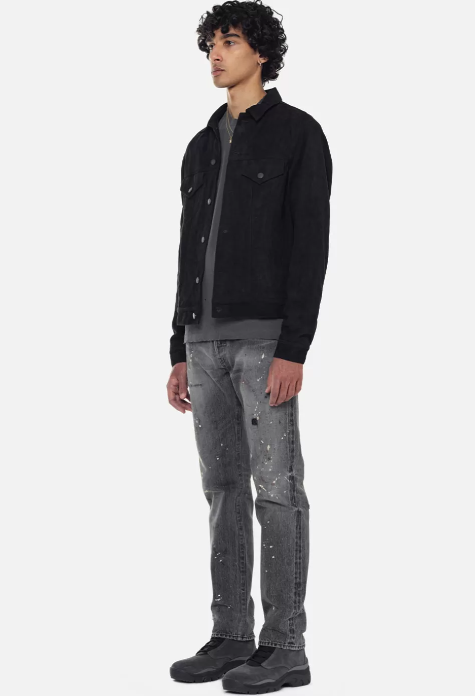 Clearance JOHN ELLIOTT Suede Thumper Jacket Type III Black