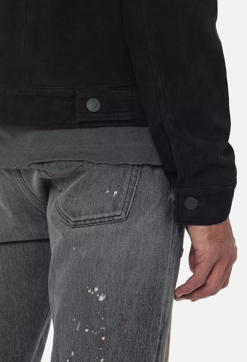 Clearance JOHN ELLIOTT Suede Thumper Jacket Type III Black
