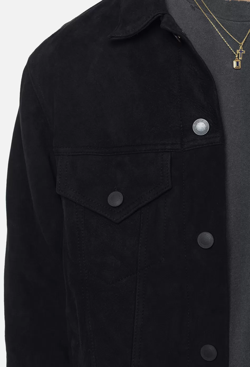 Clearance JOHN ELLIOTT Suede Thumper Jacket Type III Black