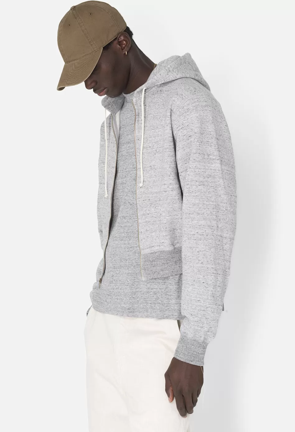 Outlet JOHN ELLIOTT Vintage Fleece Cropped Full-Zip VintageGrey