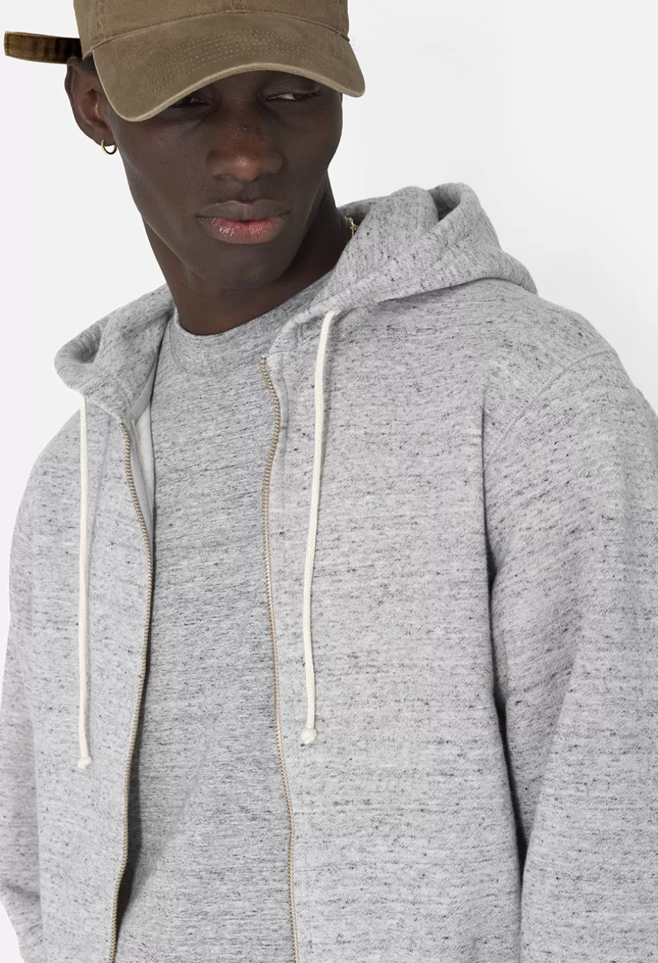 Outlet JOHN ELLIOTT Vintage Fleece Cropped Full-Zip VintageGrey