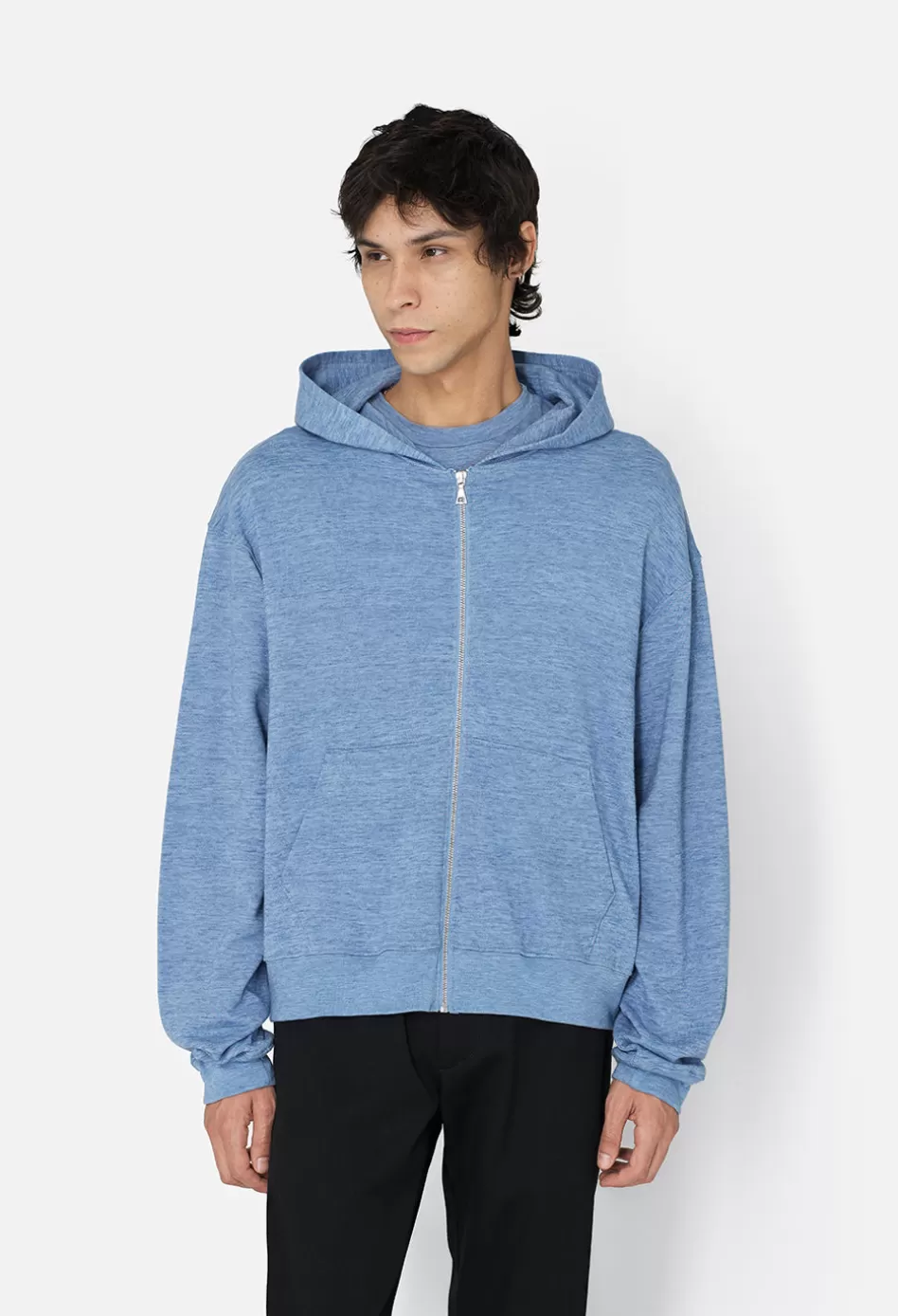 Clearance JOHN ELLIOTT Vintage Melange Full Zip Indigo