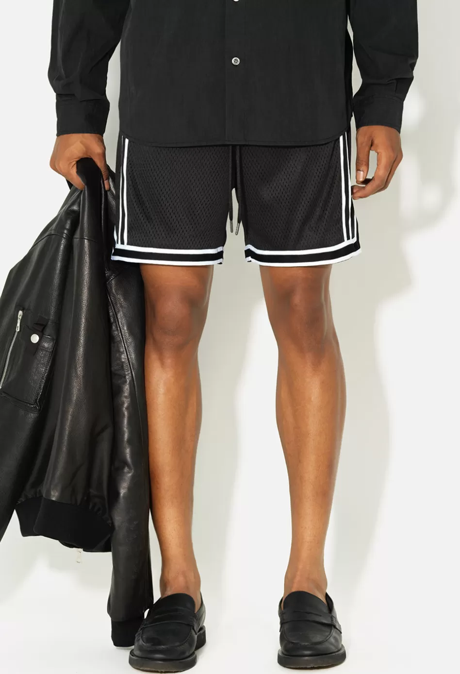 Sale JOHN ELLIOTT Vintage Varsity Shorts Black